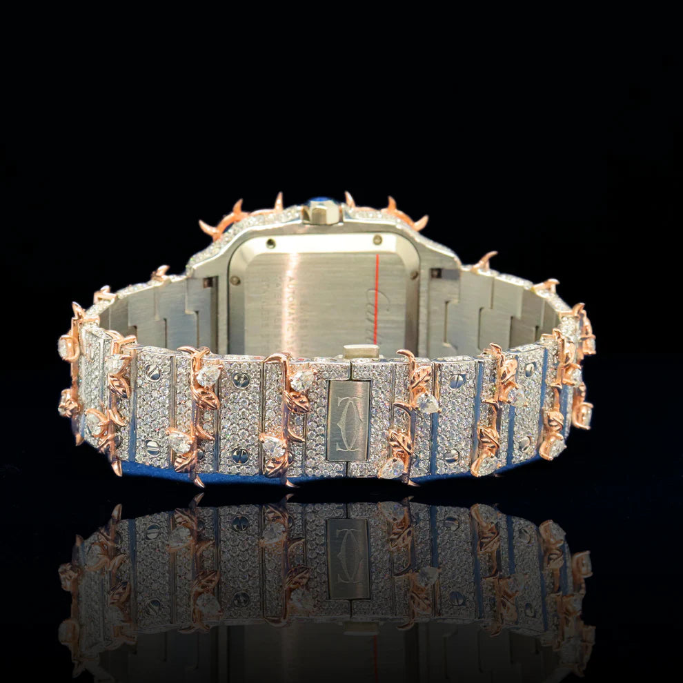 14k/18k-Lab Diamond Cartier inspire Crown of Thorns Diamond Watch