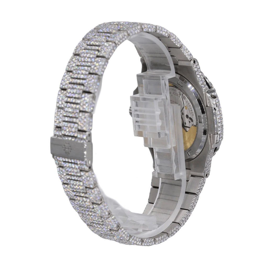 Moissanite Diamond Two Row Stone Bezel Watch 22CT