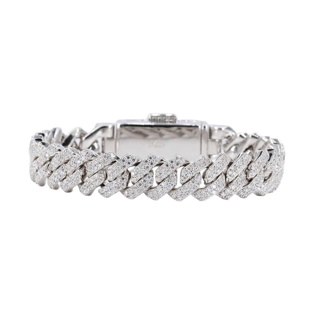 12MM Cuban Bracelet VVS Lab Diamonds