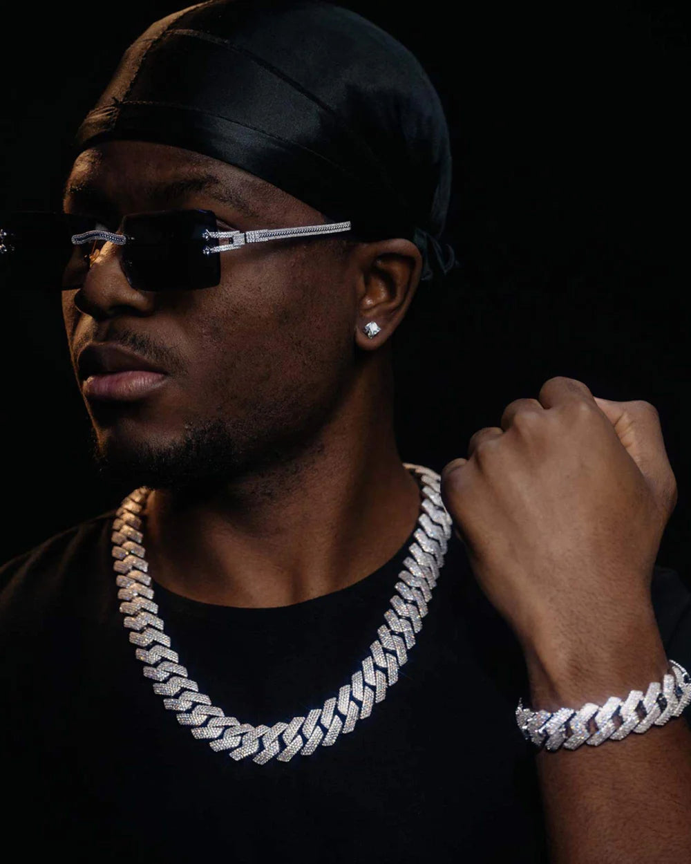20MM VVS Cuban Link Chain and Bracelet Bundle 14K Gold Lab Diamonds
